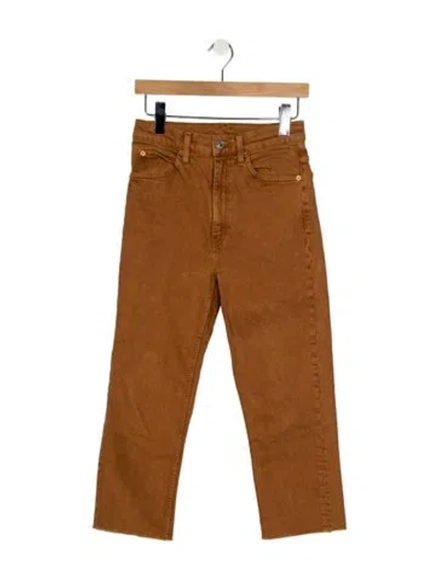 Pre-owned Re/done High-rise Straight Leg Jeans In Neutral