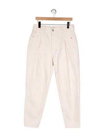 Pre-owned Re/done High-rise Straight Leg Jeans In Neutral