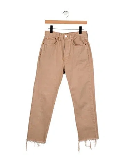 Pre-owned Re/done High-rise Straight Leg Jeans In Neutral