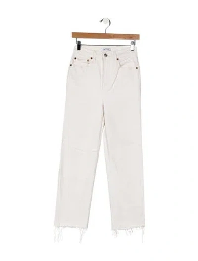 Pre-owned Re/done High-rise Straight Leg Jeans In Neutral