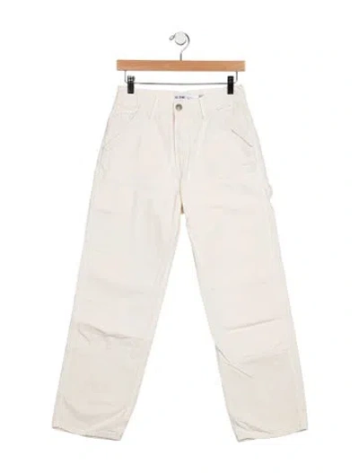 Pre-owned Re/done High-rise Straight Leg Jeans In Neutral