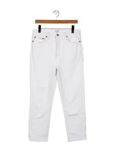 Pre-owned Re/done High-rise Straight Leg Jeans In Neutral