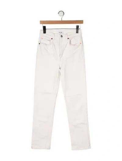 Pre-owned Re/done High-rise Straight Leg Jeans In Neutral