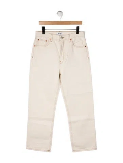 Pre-owned Re/done High-rise Straight Leg Jeans In Neutral