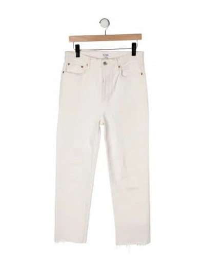 Pre-owned Re/done High-rise Straight Leg Jeans In Neutral