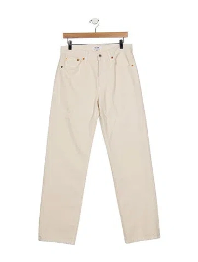 Pre-owned Re/done High-rise Straight Leg Jeans In Neutral