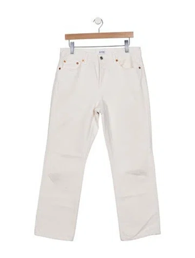 Pre-owned Re/done High-rise Straight Leg Jeans In Neutral
