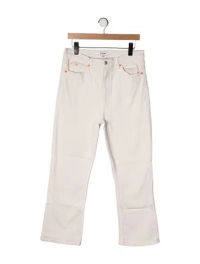 Pre-owned Re/done High-rise Straight Leg Jeans In Neutral