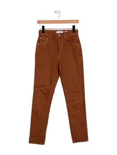 Pre-owned Re/done High-rise Straight Leg Jeans In Neutral