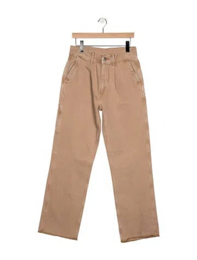 Pre-owned Re/done High-rise Straight Leg Jeans In Neutral