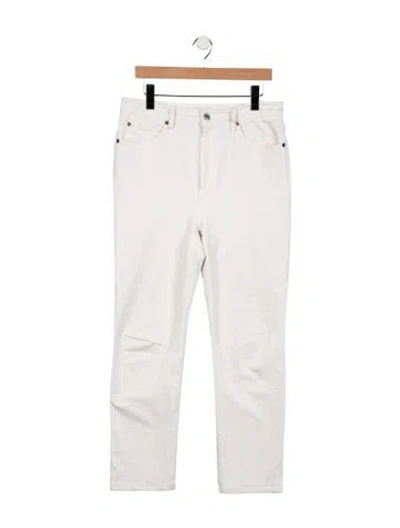 Pre-owned Re/done High-rise Straight Leg Jeans In Neutrals