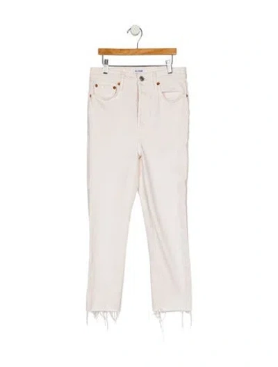 Pre-owned Re/done High-rise Straight Leg Jeans In Pink