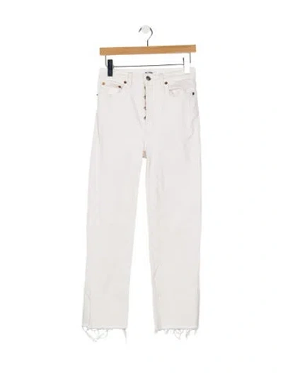 Pre-owned Re/done High-rise Straight Leg Jeans In Pink