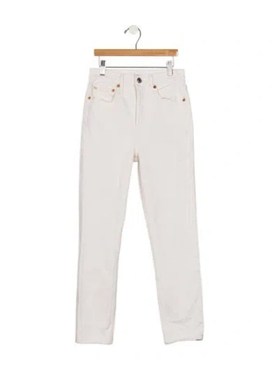 Pre-owned Re/done High-rise Straight Leg Jeans In Pink