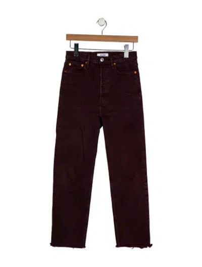 Pre-owned Re/done High-rise Straight Leg Jeans In Purple