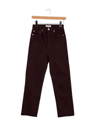Pre-owned Re/done High-rise Straight Leg Jeans In Purple