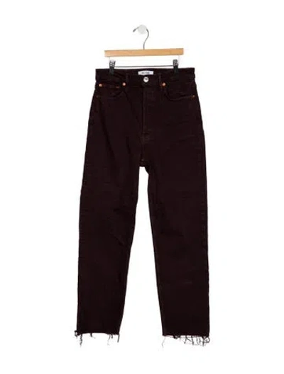 Pre-owned Re/done High-rise Straight Leg Jeans In Purple