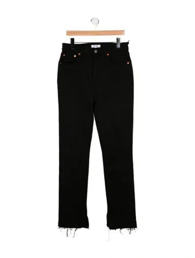 Pre-owned Re/done High-rise Straight Leg Jeans W/ Tags In Black
