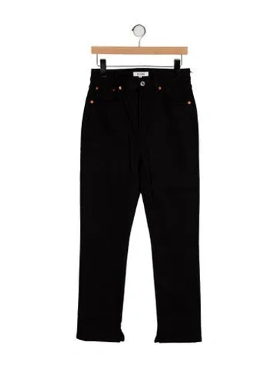 Pre-owned Re/done High-rise Straight Leg Jeans W/ Tags In Black