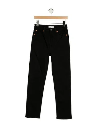 Pre-owned Re/done High-rise Straight Leg Jeans W/ Tags In Black