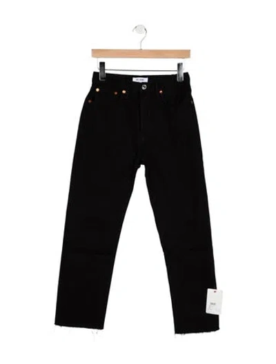 Pre-owned Re/done High-rise Straight Leg Jeans W/ Tags In Black