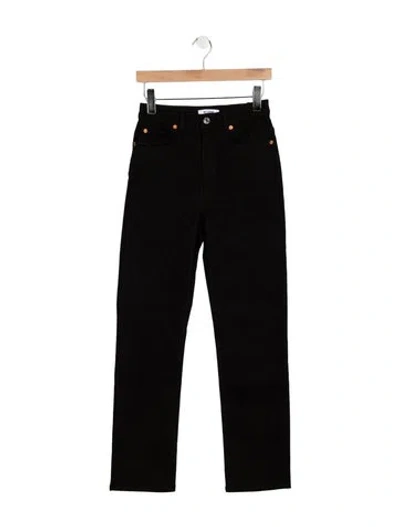 Pre-owned Re/done High-rise Straight Leg Jeans W/ Tags In Black