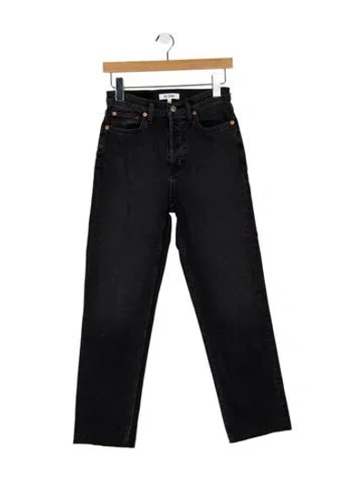 Pre-owned Re/done High-rise Straight Leg Jeans W/ Tags In Black