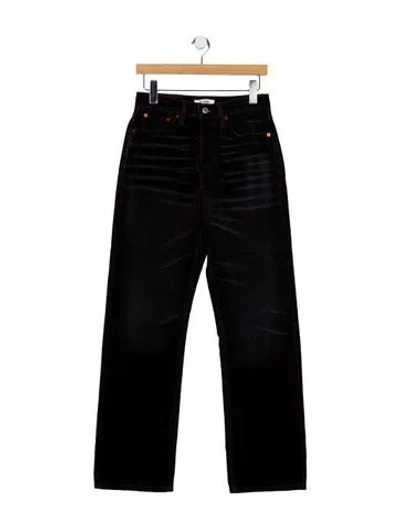 Pre-owned Re/done High-rise Straight Leg Jeans W/ Tags In Black