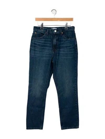 Pre-owned Re/done High-rise Straight Leg Jeans W/ Tags In Blue