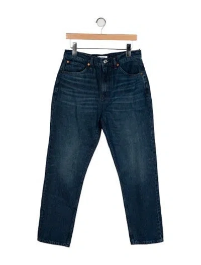 Pre-owned Re/done High-rise Straight Leg Jeans W/ Tags In Blue