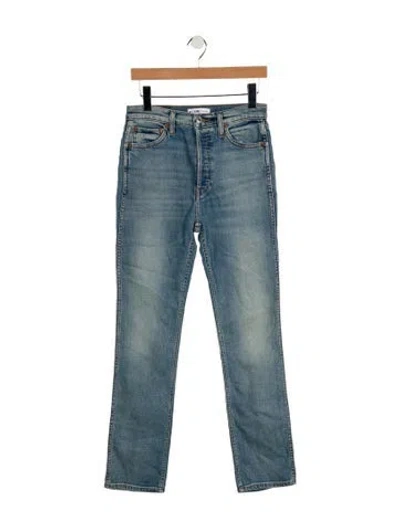 Pre-owned Re/done High-rise Straight Leg Jeans W/ Tags In Blue