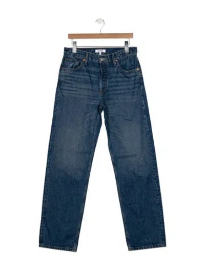 Pre-owned Re/done High-rise Straight Leg Jeans W/ Tags In Blue