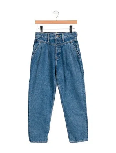 Pre-owned Re/done High-rise Straight Leg Jeans W/ Tags In Blue