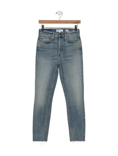 Pre-owned Re/done High-rise Straight Leg Jeans W/ Tags In Blue