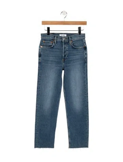 Pre-owned Re/done High-rise Straight Leg Jeans W/ Tags In Blue