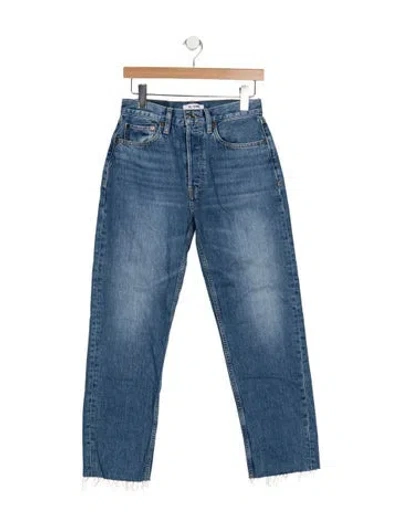 Pre-owned Re/done High-rise Straight Leg Jeans W/ Tags In Blue