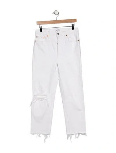 Pre-owned Re/done High-rise Straight Leg Jeans W/ Tags In Blue