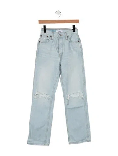Pre-owned Re/done High-rise Straight Leg Jeans W/ Tags In Blue