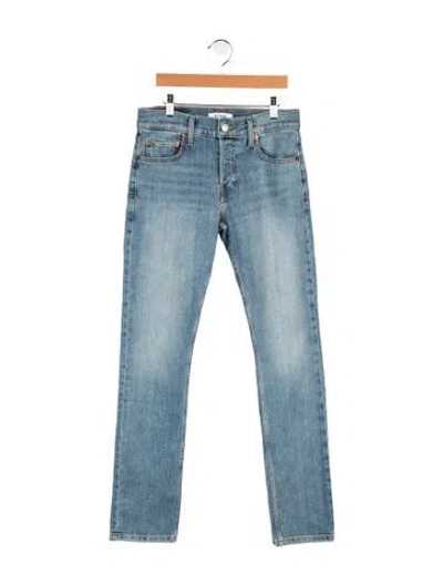 Pre-owned Re/done High-rise Straight Leg Jeans W/ Tags In Blue