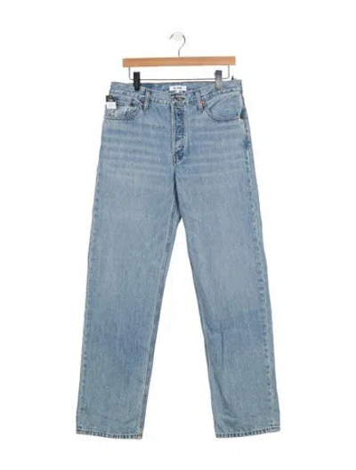 Pre-owned Re/done High-rise Straight Leg Jeans W/ Tags In Blue