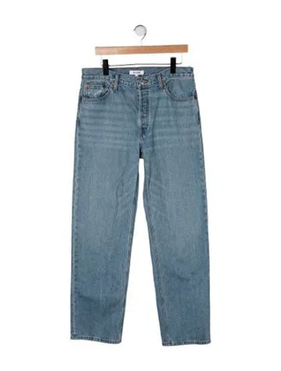 Pre-owned Re/done High-rise Straight Leg Jeans W/ Tags In Blue