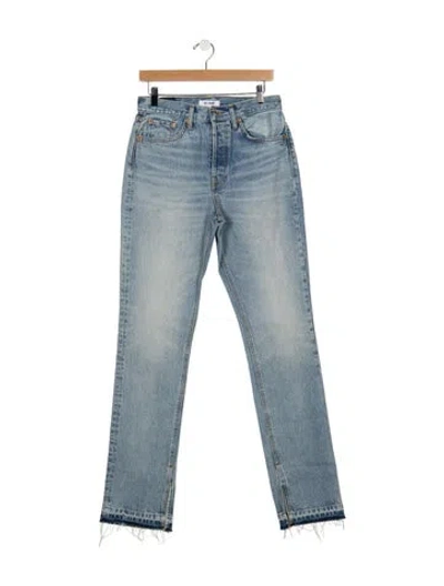 Pre-owned Re/done High-rise Straight Leg Jeans W/ Tags In Blue