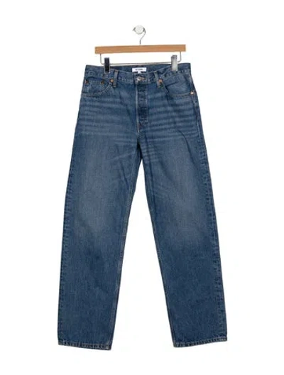 Pre-owned Re/done High-rise Straight Leg Jeans W/ Tags In Blue