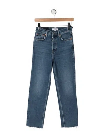 Pre-owned Re/done High-rise Straight Leg Jeans W/ Tags In Blue