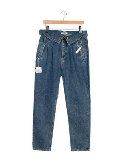 Pre-owned Re/done High-rise Straight Leg Jeans W/ Tags In Blue