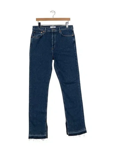 Pre-owned Re/done High-rise Straight Leg Jeans W/ Tags In Blue