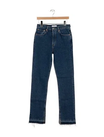 Pre-owned Re/done High-rise Straight Leg Jeans W/ Tags In Blue