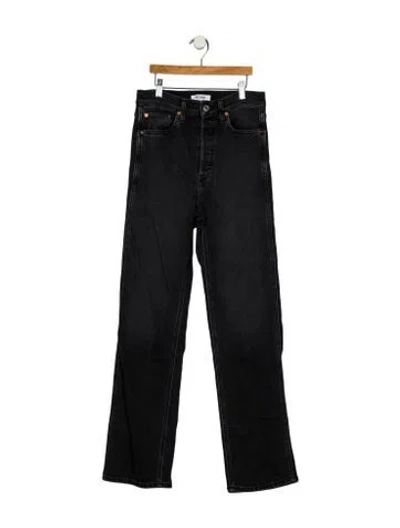 Pre-owned Re/done High-rise Straight Leg Jeans W/ Tags In Gray