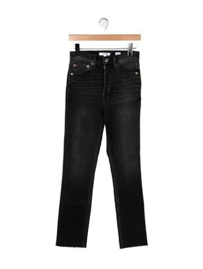 Pre-owned Re/done High-rise Straight Leg Jeans W/ Tags In Gray