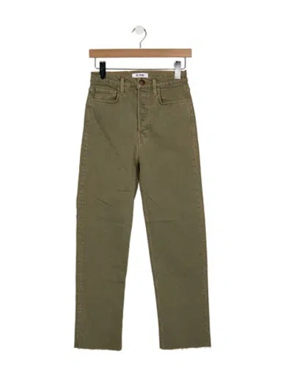 Pre-owned Re/done High-rise Straight Leg Jeans W/ Tags In Green